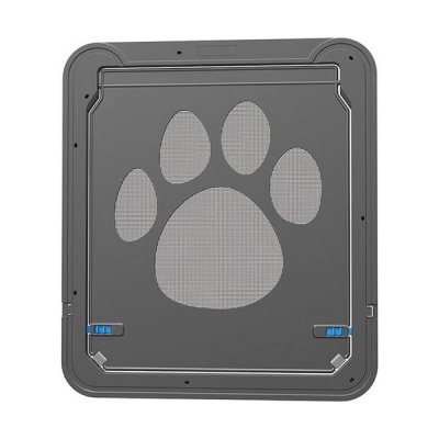 114 inches Pet Cat Small Dog Magnetic Flap Lockable Screen Door Black