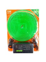 12V Green Neon Flex LED Strip Light 5M with Power Supply