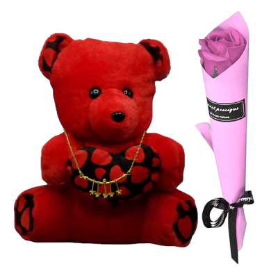 Valentine Teddy Bear Gift Box With Accessories 004