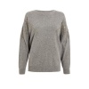 Quiz Ladies Grey Embellished Knitted Jumper - Grey Photo