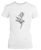 PepperSt Ladies White T-Shirt - Line Birds Photo