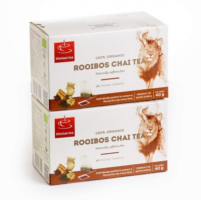 Photo of Khoisan Tea 100% Organic Rooibos Chai 2 x 40g packs