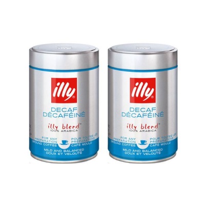 Photo of illy Ground Decaf Coffee – Mild and Balanced 100% Arabica Blend - 2 x 250g