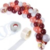 Rose Gold White & Burgundy Balloon Arch Kit Photo