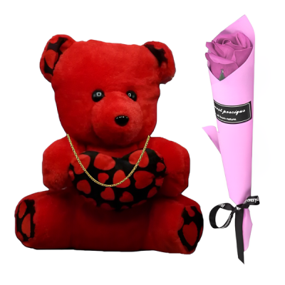 Valentine Teddy Bear Gift Box With Accessories 006