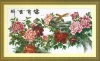 Dome Cross Stitch Kit - Peonies and Birds Photo