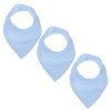 PepperSt - Bandana Dribble Bib - Light Blue - 3 Pack Photo