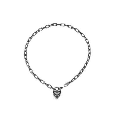 Photo of Guess Men's Chain Necklace with Silver Shield