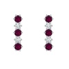 Civetta Spark Vertical Bar Studs-With Swarovski Amethyst Crystal Rosegold Photo