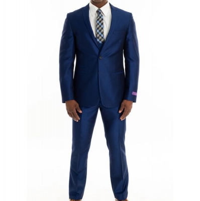 Photo of Men's Cranston 3 Piece Suit - Marco Benetti - Cobalt Blue