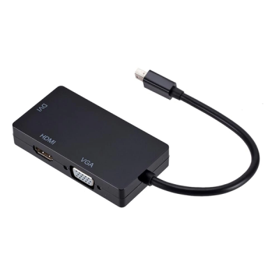 Photo of Mini Display Port to HDMI / VGA / DVI - 3" 1 Adapter - Black