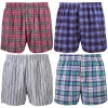 4 x Men's Woven Boxers Underwear 100% Cotton Boxer Shorts Underwear For Men Photo
