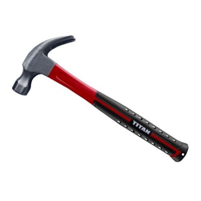 Photo of Titan Claw Hammer 550G Fully Polished Fibreglass Handle Label