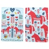 The Nordic Collection Nordic Scandianvian Design Tea Towel Dish Cloth 2 Pk Fast Drying Dala Horse Photo