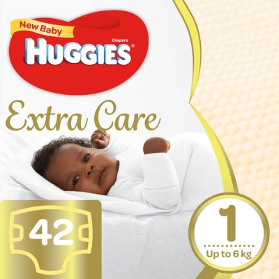 Photo of Huggies Extra Care - Size 1 New Baby - 42 Nappies