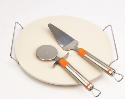 Photo of Alva - 30cm Pizza Stone With Lifter & Cutter