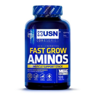 Photo of USN Fast Grow Amino Stack - 120 Tablets