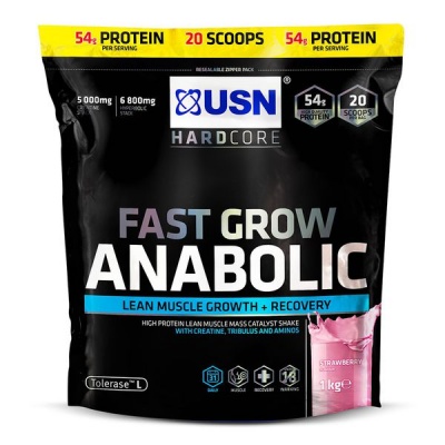 Photo of USN Fast Grow Anabol gH Strawberry - 1 kg
