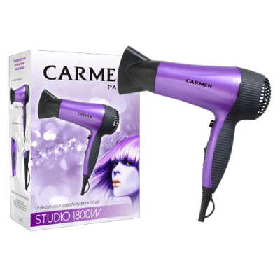 Photo of Carmen 1936 Studio Hair Dryer with Soft Touch Handle 1800W Purple