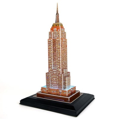 Photo of Cubic Fun Empire State Building USA - 38 Piece 3D Puzzle with Base & LED Unit