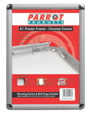 Photo of Parrot Products Parrot Poster Frame - Aluminium with Chrome Corners - A1