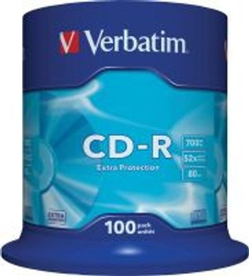 Photo of Verbatim 700MB CD-R Extra Protection Non AZO Spindle - Pack of 100