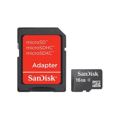 SanDisk 16GB 10MBs Micro UHS l SDHC C 4 SDSDQM 016G B35A