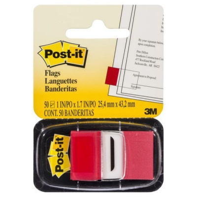 Photo of 3M Post-it Flag Red / 50 Flags per pack