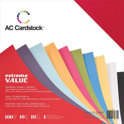 Photo of American Crafts American Craft Cardstock Value Pack - 100 Sheets
