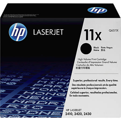 Photo of HP 11X High Yield Black LaserJet Toner Cartridge