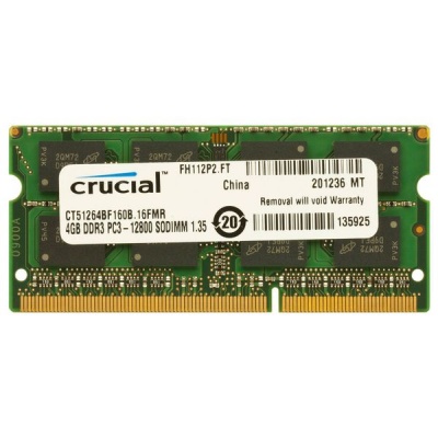 Photo of Crucial 4GB 1600MHz DDR3L SO-DIMM Laptop Memory