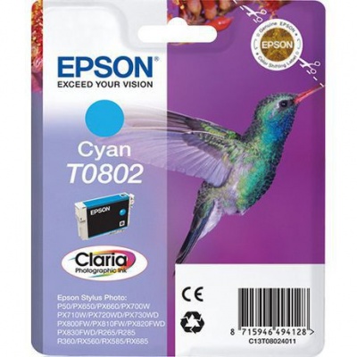 Photo of Epson T0802 Cyan Claria Photographic Ink Cartridge