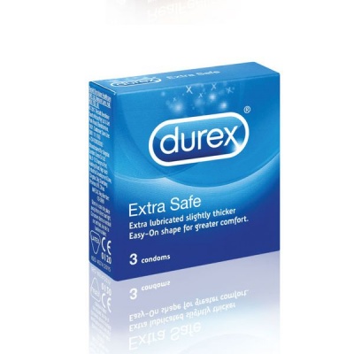 Photo of Durex 3's Thicker Latex Condoms with Lube Extra Safe