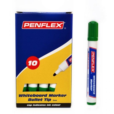 Photo of Penflex WB15 Whiteboard Markers Box-10 Green