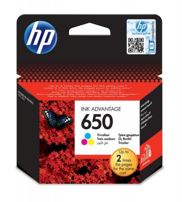 Photo of HP 650 Tri-Colour Ink Cartridge