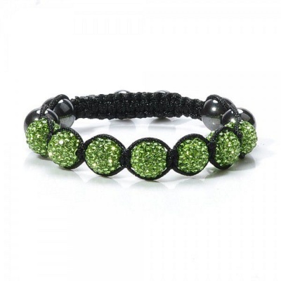 Photo of Quirky Crystal Round Bracelet In A Variety Of Colours - Green