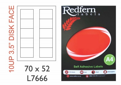 Photo of Redfern Labels - 10UP Disk Face