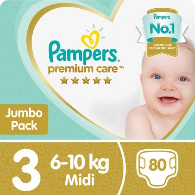 Photo of Pampers Premium Care - Size 3 Jumbo Pack - 80 Nappies