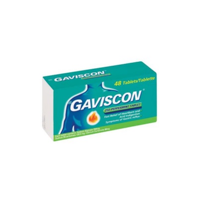 Photo of Gaviscon 48's Acid Reflux Heartburn Medication Tablets Peppermint
