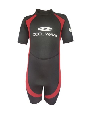 Photo of Coolwave Gear Coolwave Children's Shorty Wetsuit - Red/ Black