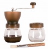 Ryo Coffee Manual Ceramic Conical Burr Coffee Grinder Set - Brown Photo