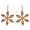 The Jeweller's Florist Agapanthus Earrings - Purple Amethyst - Yellow Gold Photo