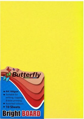 Photo of Butterfly A4 Bright Board - 10s - Yellow