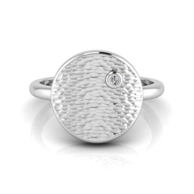 Photo of Why Jewellery Hammered Diamond Ring - Silver And Diamond