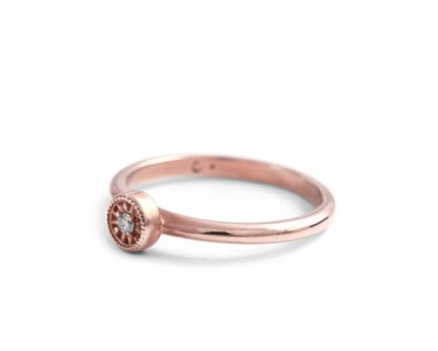 Photo of Why Jewellery Diamond Stax Ring - Rose Gold Plated