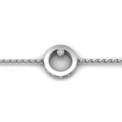 Photo of Why Jewellery Round Diamond Bracelet - Silver