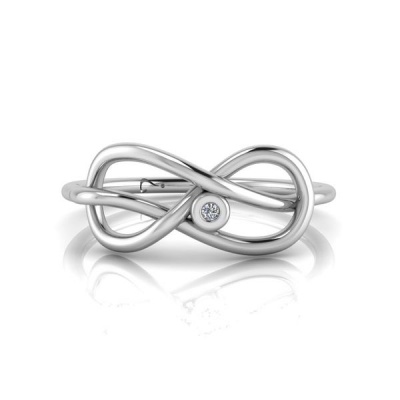 Photo of Why Jewellery Infinity Diamond Ring - Silver