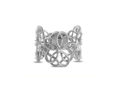 Photo of Why Jewellery Floral Diamond Ring - Silver