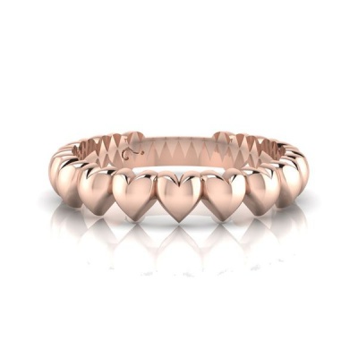 Photo of Why Jewellery Heart Eternity Ring - Rose Gold Plated