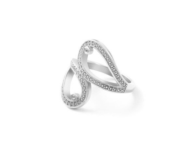 Photo of Why Jewellery Teardrop Diamond Ring - Silver